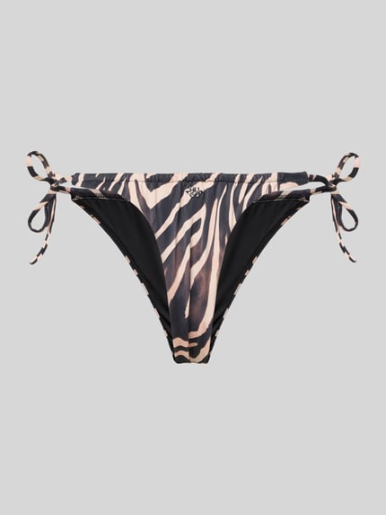 HUGO Majtki bikini w zebrę model 'FANCY' Czarny 3