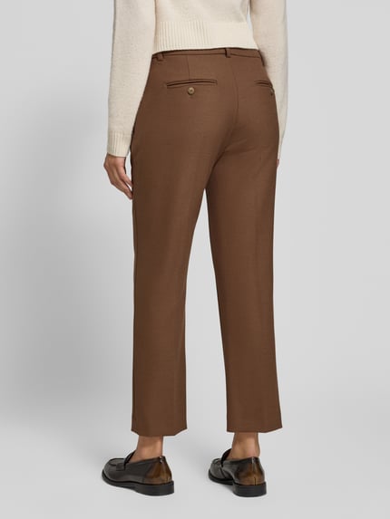 SEDUCTIVE Spodnie materiałowe o skróconym kroju regular fit model ‘MARY’ Koniakowy 5
