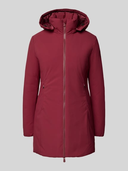 Save The Duck Parka met gevoerde opstaande kraag, model 'Rachel' Bordeaux - 2