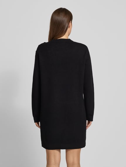 VERO MODA Soepele gebreide jurk van viscosemix, model 'SABA' Zwart - 5