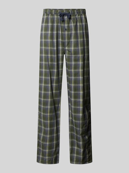 Tom Tailor Pyjama-Hose mit elastischem Tunnelzugbund Dunkelgruen 1