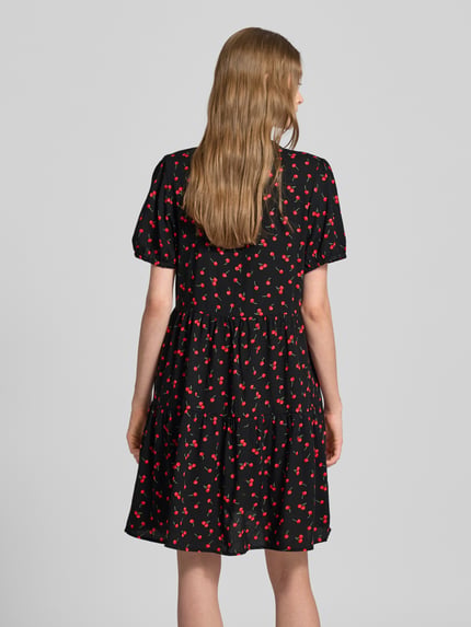ONLY A-Linie Freizeitkleid aus reiner Viskose Modell 'NOVA LIFE' Black 5