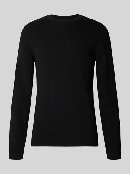 MCNEAL Strickpullover aus Baumwoll-Kaschmir-Mix mit Rundhalsausschnitt Black 2