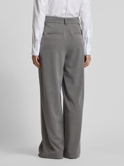 MSCH Copenhagen Baggy fit stoffen broek met plooien, model 'Henrika' Middengrijs - 5