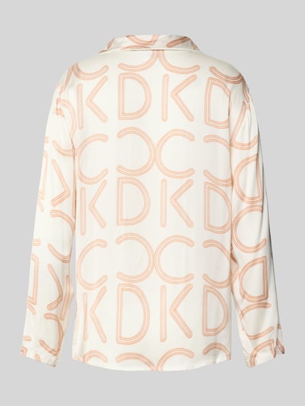CCDK Copenhagen Pyjama-Oberteil mit Label-Print Modell 'Josephine' Offwhite 3