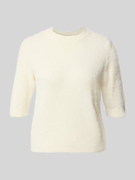 Jake*s Collection Pullover mit flauschiger Oberfläche Offwhite 2