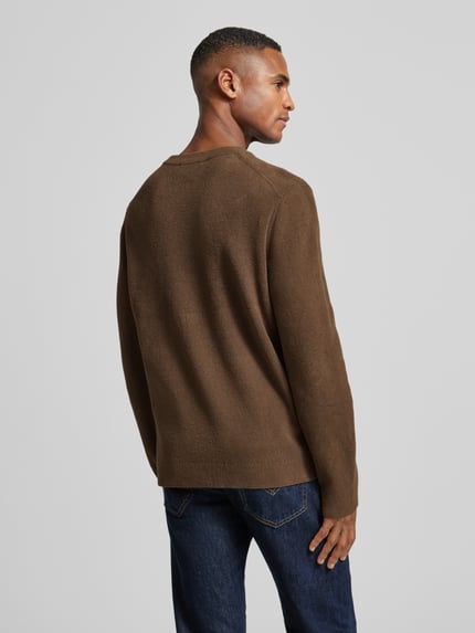 Marc O'Polo DENIM Regular Fit Pullover mit Baumwoll-Anteil Taupe 5