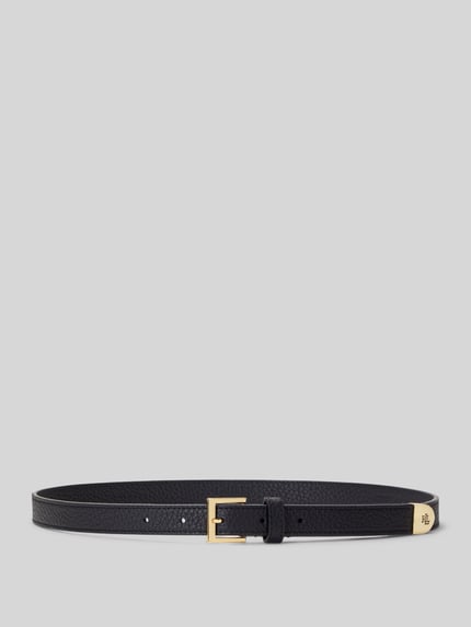 Lauren Ralph Lauren Riem van echt leer met logodetail Zwart - 1