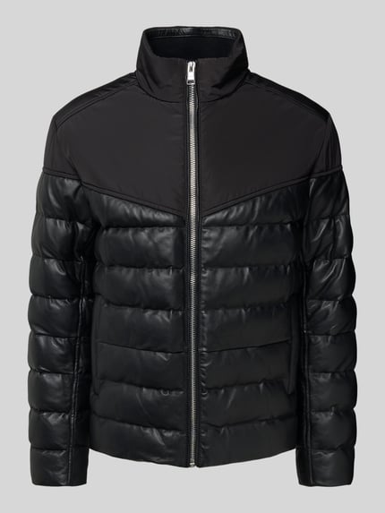 BOSS Regular Fit Steppjacke aus Lammleder Modell 'MERSINO 1' Black 2