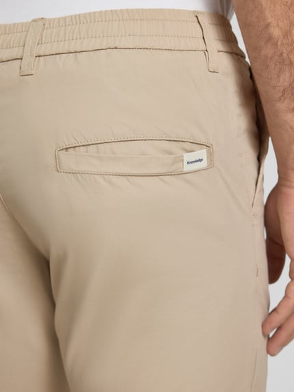 KnowledgeCotton Apparel Tapered Fit Chino mit Eingrifftaschen Modell 'TIM' Stein 3