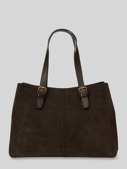 Marc O'Polo Shopper aus Rindsvelours Dunkelbraun 5