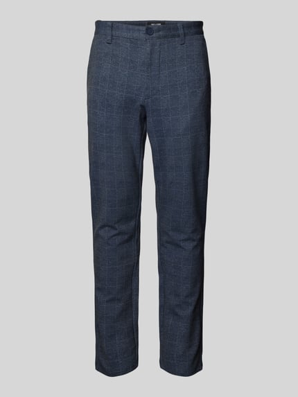 ONLY & SONS Tapered fit broek met stretch, model 'Mark' Marineblauw - 2