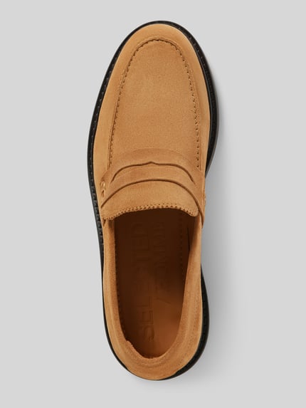 Selected Loafers met gestructureerde zool, model 'CARTER' Beige - 3