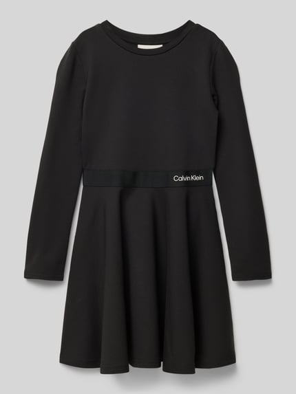 Calvin Klein Jeans Kleid mit Label-Print Black 1