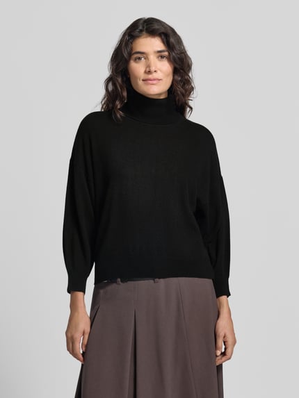 MM by Max Mara Relaxed Fit Strickpullover aus reiner Wolle Black 4
