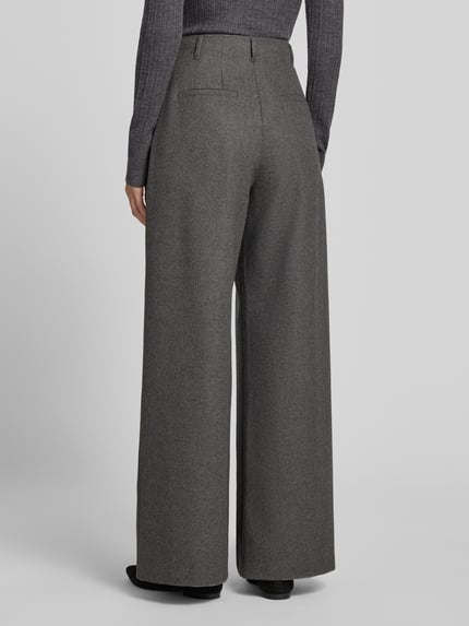 Jake*s Collection Regular Fit Bundfaltenhose mit Bügelfalten Dunkelgrau Melange 5