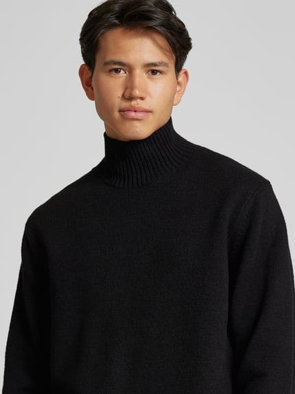 JACK & JONES Gebreide pullover met turtleneck Zwart - 3