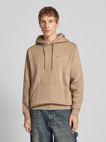 Tommy Jeans Regular Fit Hoodie aus Baumwoll-Mix Beige 4