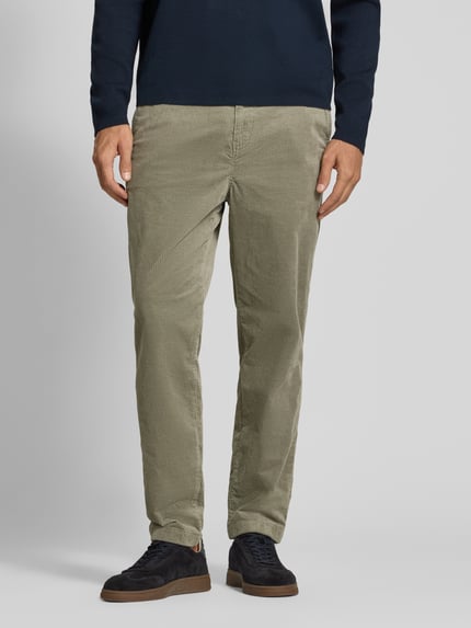 Tom Tailor Denim Regular Waist Cordhose aus reiner Baumwolle Oliv 4