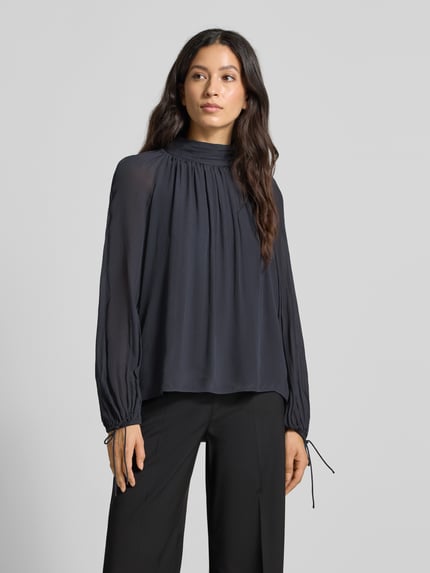 HERZENS Blousenshirt met opstaande kraag Antraciet - 4
