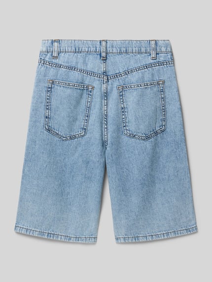s.Oliver RED LABEL Slim Fit Bermudas aus reiner Baumwolle Blau 3