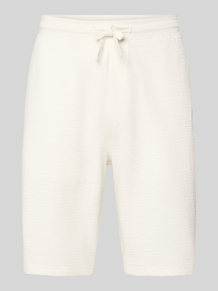 Produktfoto, Relaxed Fit Bermudas aus Baumwoll-Mix Modell 'DETROIT' von s.Oliver RED LABEL, Optik: Unifarben, Waffelstruktur, Bundabschluss mit Tunnelzug, Eingrifftaschen, Gesäßtasche