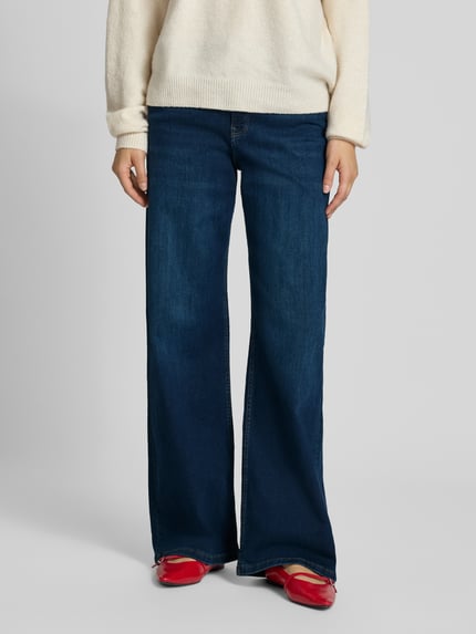REVIEW Wide-Leg-Jeans mit mittelhohem Bund Dunkelblau 4