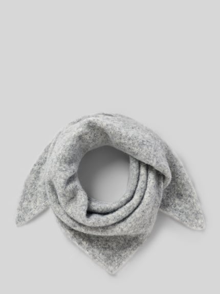 Produktfoto, Schal mit Woll-Anteil von Jake*s Casual in Grau mit weicher Textur und melierter Optik auf hellem Hintergrund
