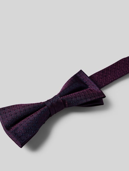 MONTI Set aus Fliege und Einstecktuch aus reiner Seide Bordeaux 2