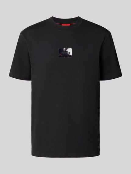 HUGO Regular Fit T-Shirt aus reiner Baumwolle Modell 'DUMEON' Black 2