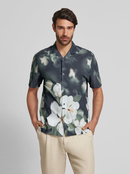 Colours & Sons Regular Fit Freizeithemd mit Reverskragen Blau 4