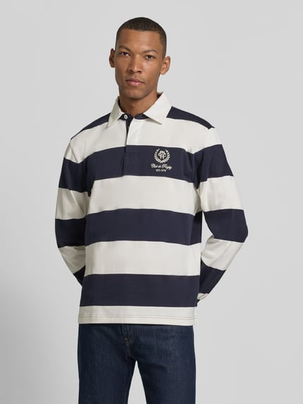 MCNEAL Koszulka rugby o kroju regular fit z wyhaftowanym logo Ciemnoniebieski 4