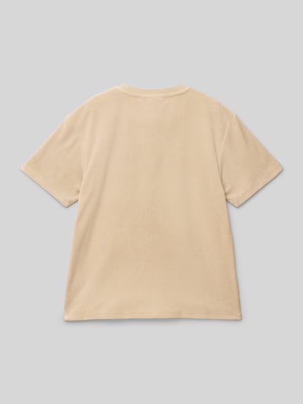 Garcia T-Shirt mit Label-Stitching Sand 3