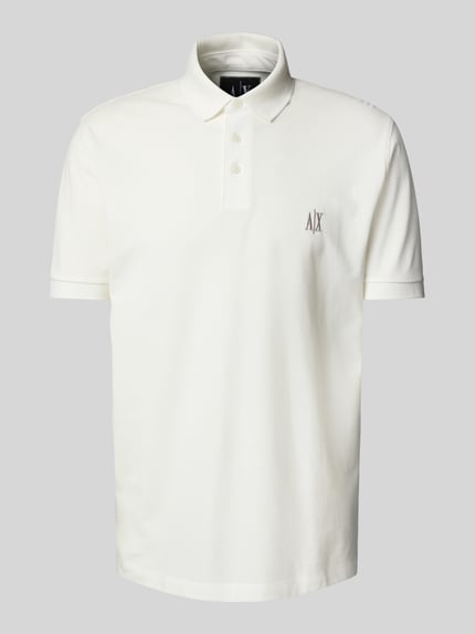 Armani Exchange Poloshirt mit Label-Stitching Weiss 2