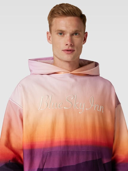 Blue Sky Inn Bluza z kapturem z nadrukiem z motywem Pomarańczowy 3