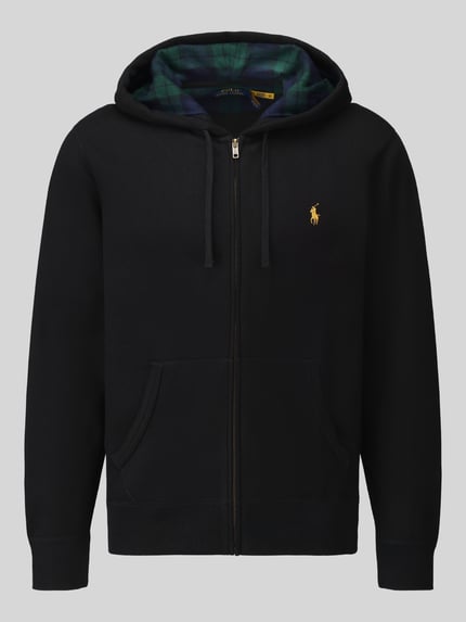 Polo Ralph Lauren Sweatjacke mit kontrastiertem Kapuzenfutter Black 2