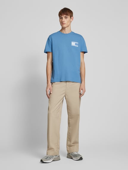 Tommy Jeans Regular Fit T-Shirt aus reiner Baumwolle Rauchblau 1