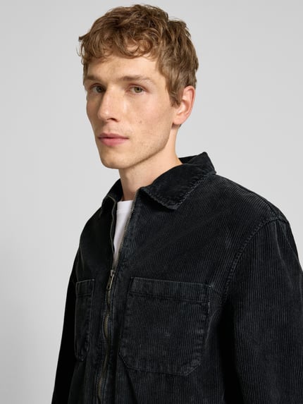 REVIEW Regular fit overhemdjack met structuurpatroon Antraciet - 3