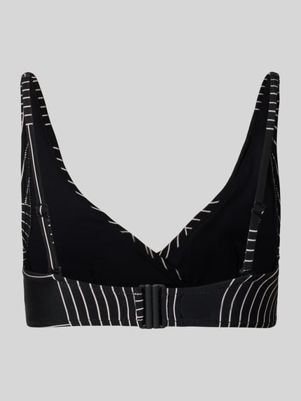 Produktfoto, Bikini-Oberteil mit verstellbaren Trägern van WATERCULT, zwart-wit met strepen, materiaalmix met stretch, nauwsluitend, borstvoering, uitneembare cups