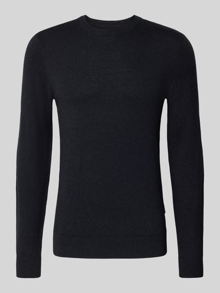 Blend Strickpullover mit Rundhalsausschnitt Modell 'BAGGE' Black 2