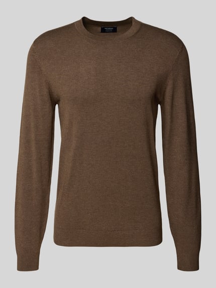 MCNEAL Gebreide pullover met ribboorden Lichtbruin gemêleerd - 2