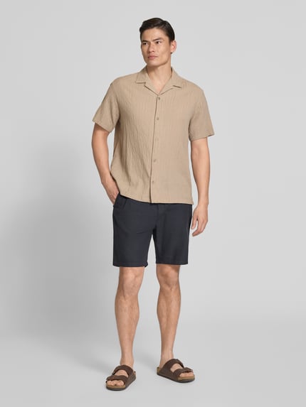 JACK & JONES Premium Regular Fit Freizeithemd mit Reverskragen Beige 1