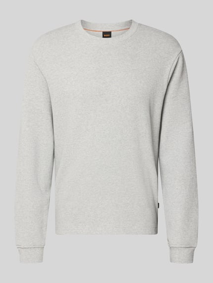 Produktfoto, Regular Fit Langarmshirt aus Baumwoll-Mix Modell 'WE-TEMPEST' van BOSS Orange, look: effen, fijnribstructuur