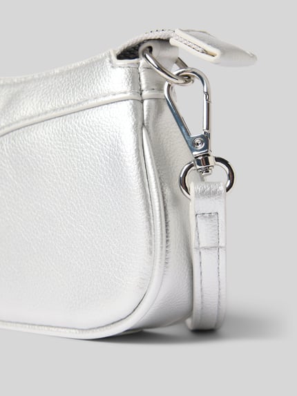 Valentino Bags Schoudertas met labelapplicatie, model 'ELLY' Zilver - 2