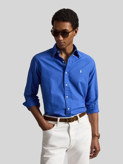 Polo Ralph Lauren Regular Fit Freizeithemd aus reiner Baumwolle Jeansblau 4