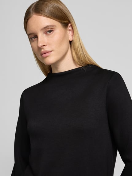 OPUS Loose fit sweatshirt van viscosemix model 'Gisinna' Zwart - 3