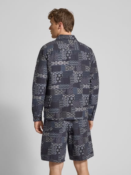 Les Deux Regular Fit Hemdjacke in Denim-Optik Marine 5