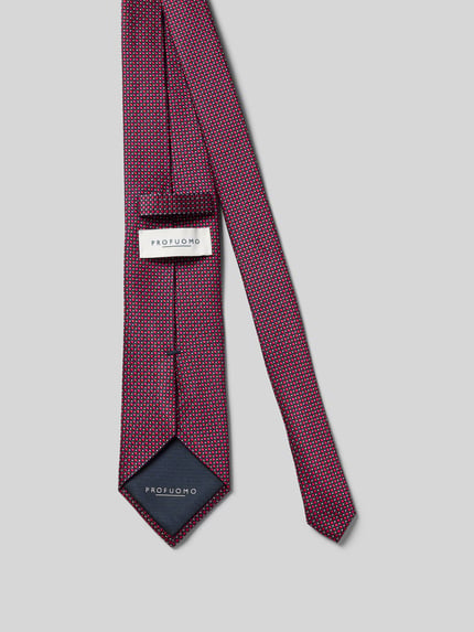 Profuomo Seidenkrawatte mit Allover-Muster Rot 2