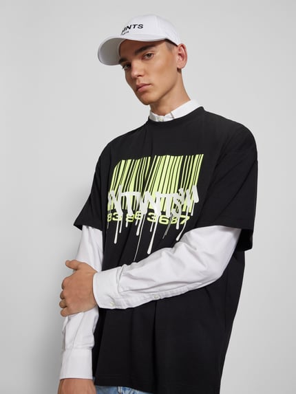 VTMNTS T-shirt met labelprint Black - 3