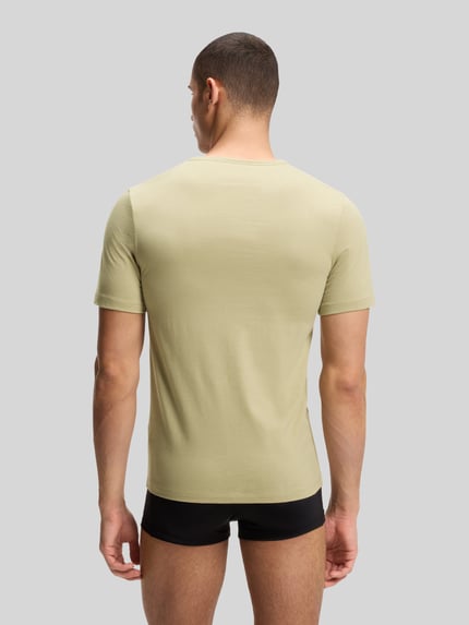 BOSS T-shirty o kroju slim fit z czystej bawełny w zestawie 3 szt. Oliwkowy 4